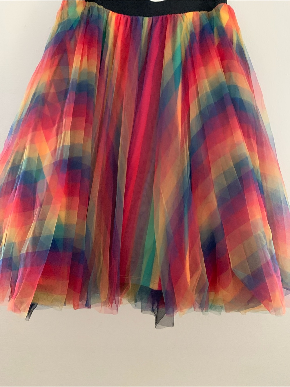 Torrid Rainbow Tulle Midi Skirt Size 0 Multicolor Elastic Waist - Picture 3 of 9